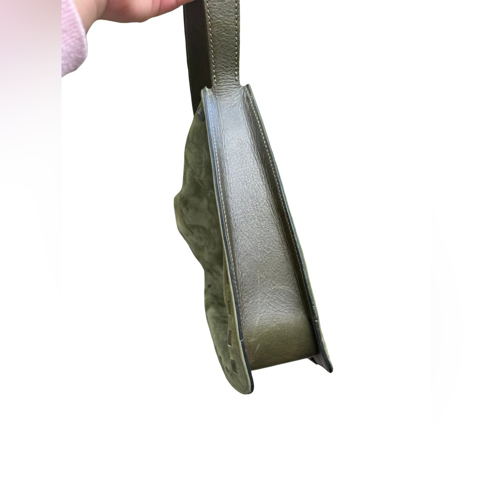 SOLD Vintage Coach West End Olive Suede Hobo Shoulder Bag #9476 - Picture 6 of 11